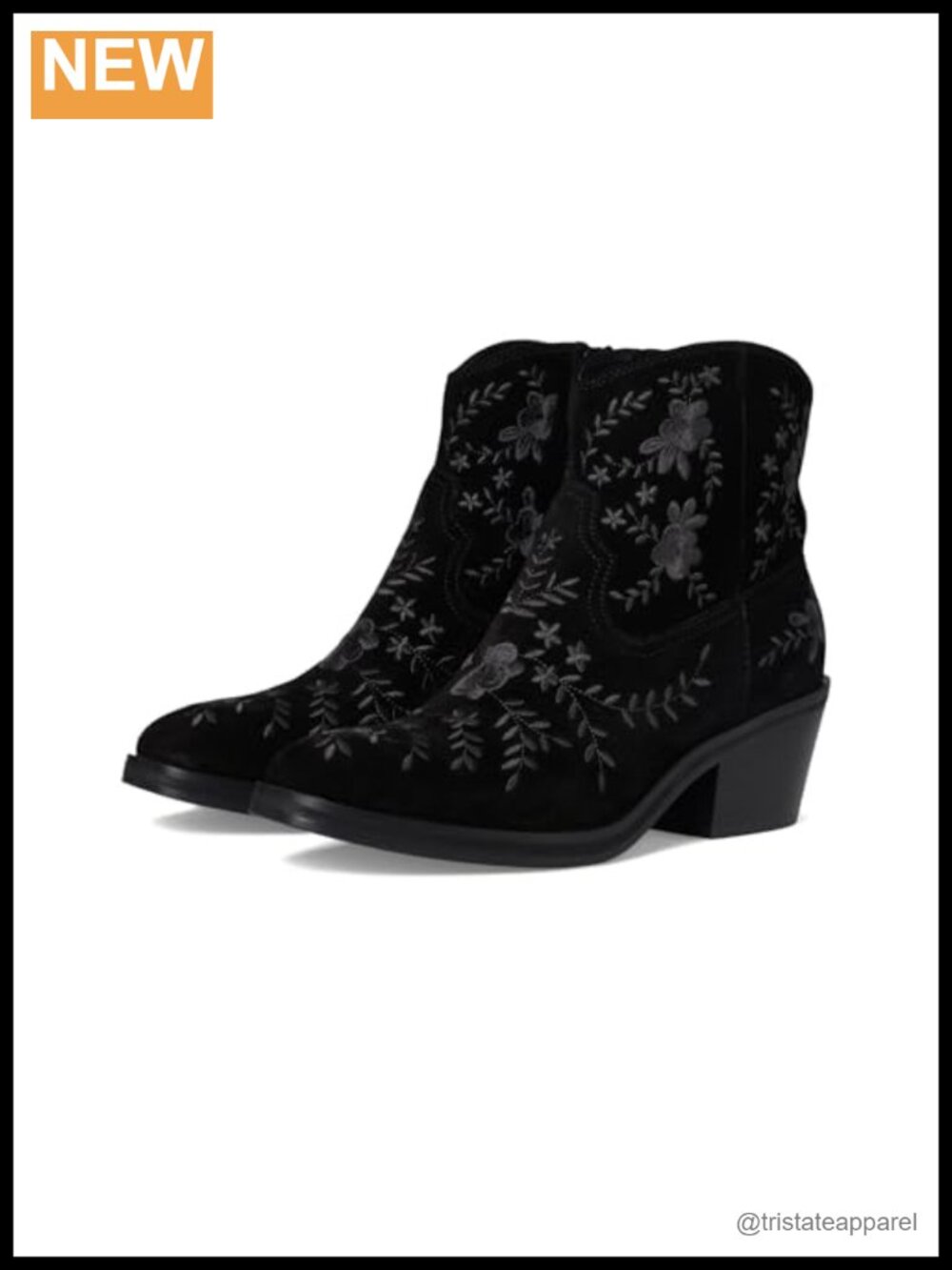 Söfft Sophie Ankle Bootie Embroidered Suede Leather Lining
